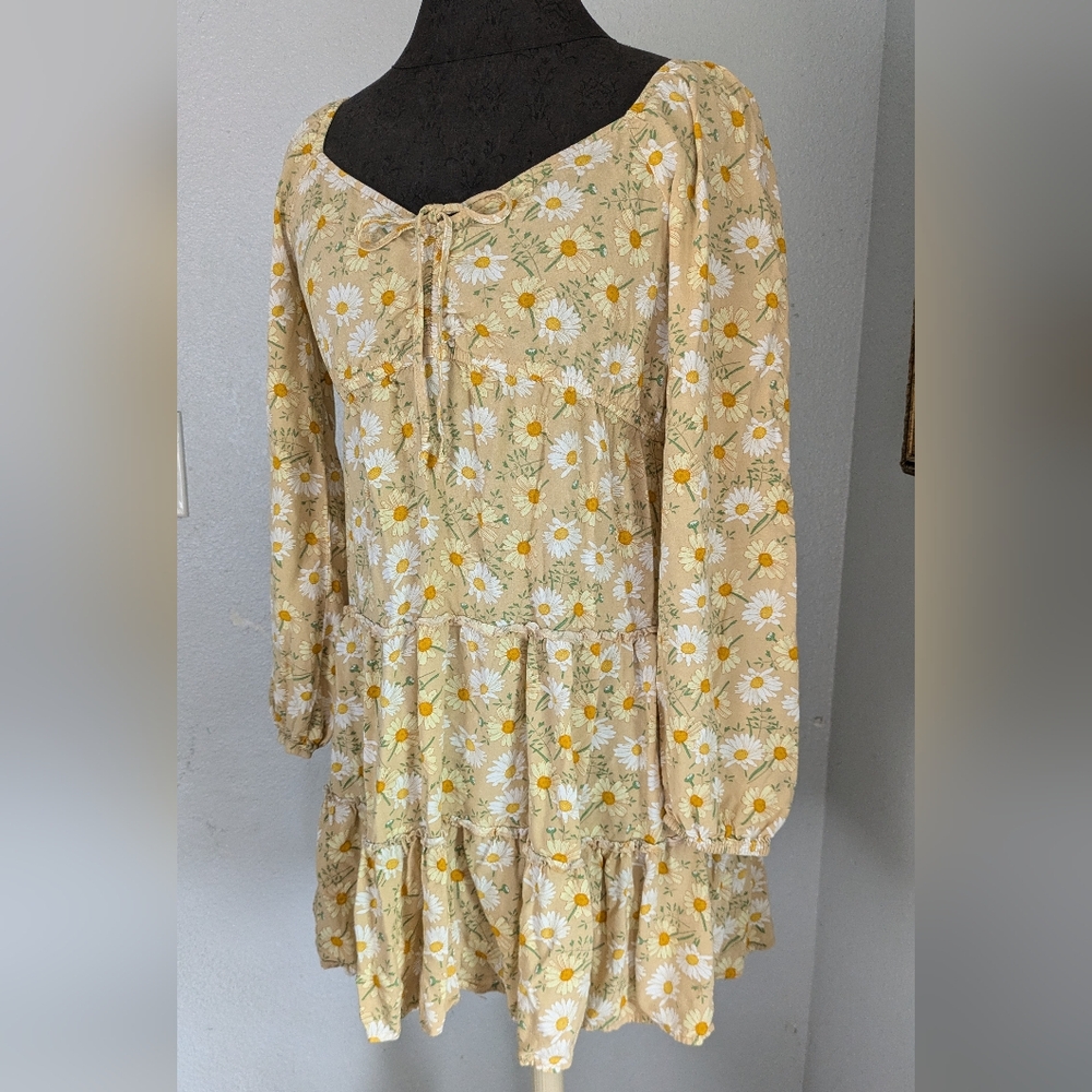 Vtg 90s/ Y2K Daisy Babydoll Mini Dress - Picture 6 of 7